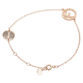 フェンディ エフ イズ フェンディ ラインストーン ブレスレット ピンクゴールド メッキ レディース FENDI 【中古】